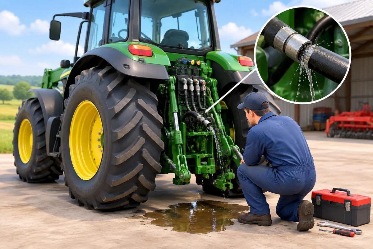 Exemple de panne hydraulique sur tracteur