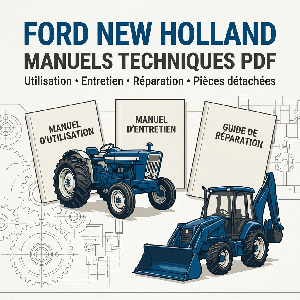 Visuel de collection Ford New Holland, manuels techniques PDF