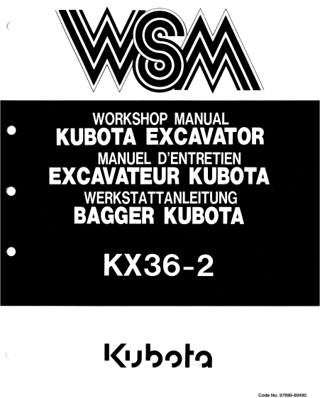 Kubota KX36-2 Manuel de service