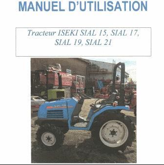Iseki SIAL 15 17 19 21 Manuel utilisateur