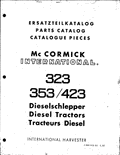 McCormick 323 353 423 Pièces détachées