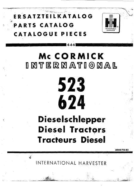 McCormick 523 624 Manuel des pièces