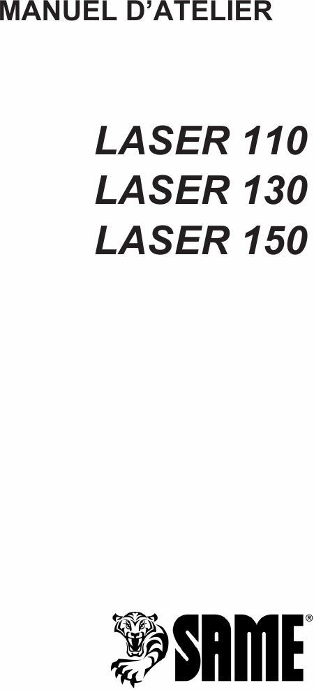 Same Laser 110 130 150 manuel reparation