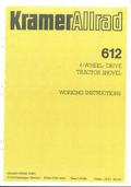 Kramer Allrad 612 manuel utilisateur Anglais