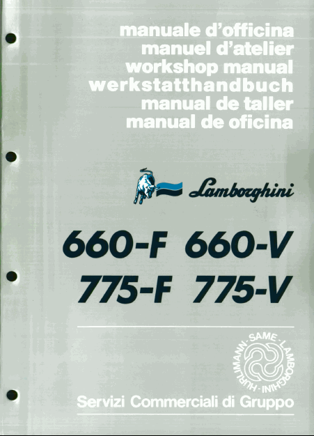 Lamborghini 660 775 F V Manuel d'atelier