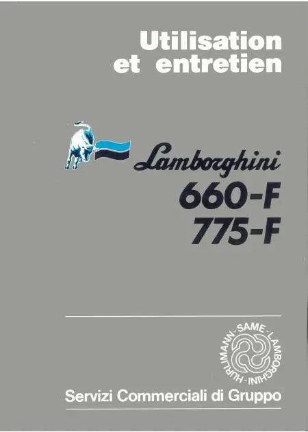 LAMBORGHINI 660-F - Manuel Utilisation et entretien Nomanuals