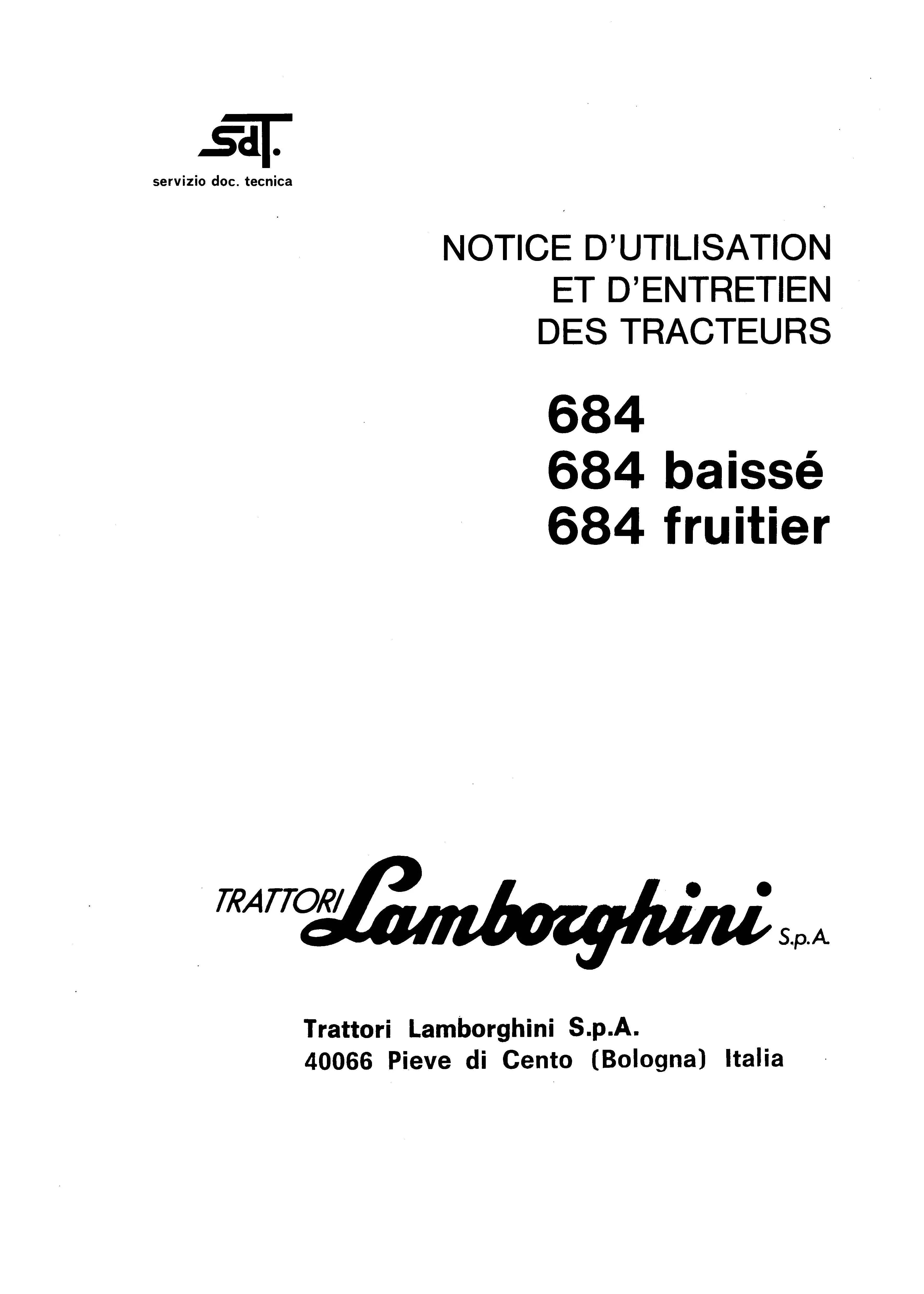 Manuel utilisateur Lamborghini 684 - 64 pages - Français francemanuels.com