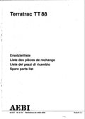 Aebi Terratrac TT88 | Catalogue pièces de rechange | DE + FR + IT | 88 pages
