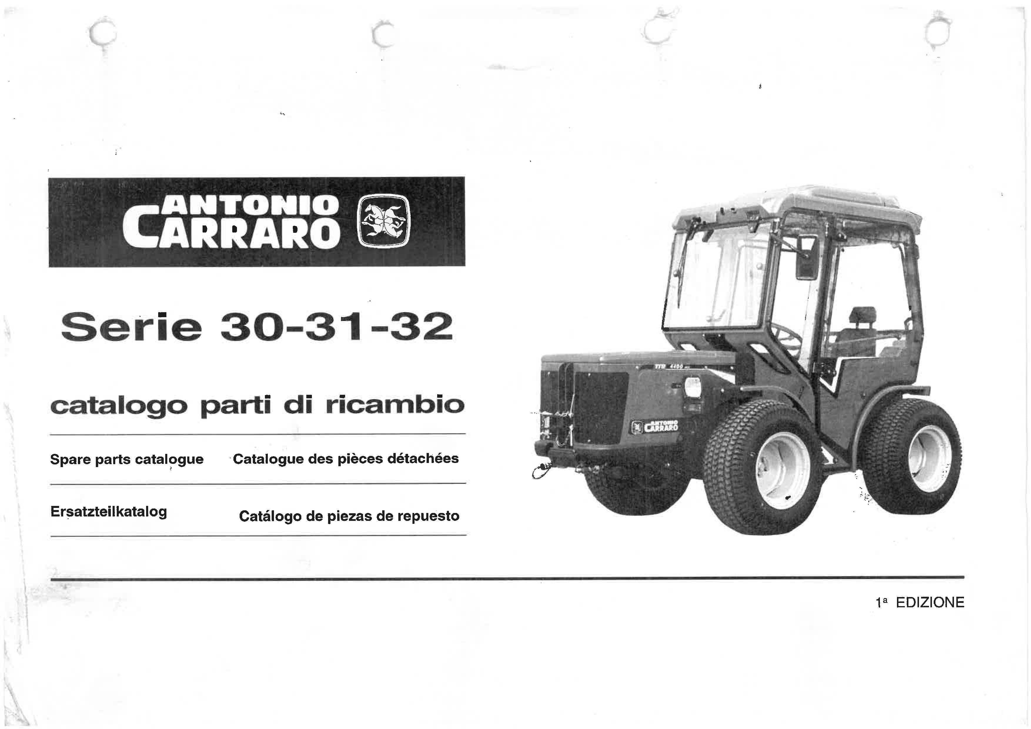 Catalogue Pièces Antonio Carraro Séries 30-31-32 | PDF 236 pages