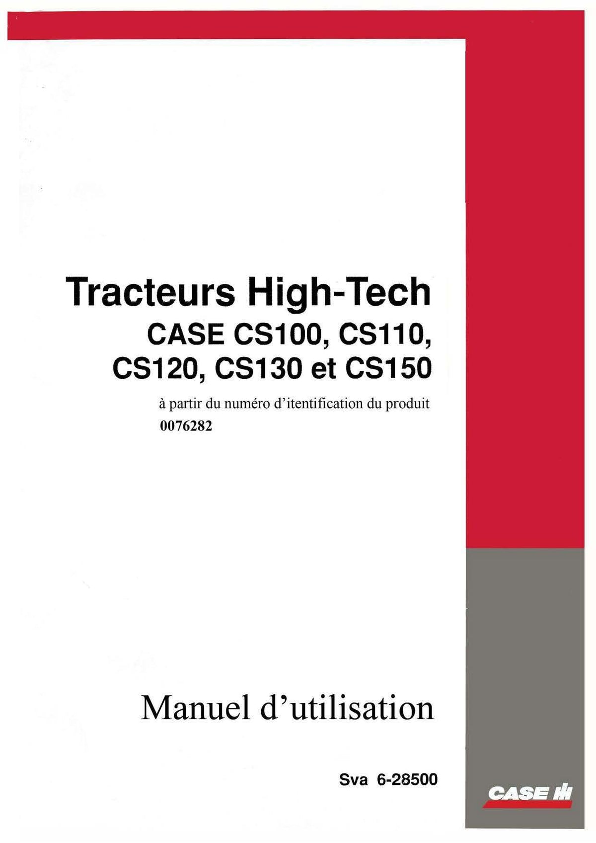 CASE CS100, CS110, CS120, CS130, CS150 | Manuel d’utilisation original | Français | PDF 255 pages