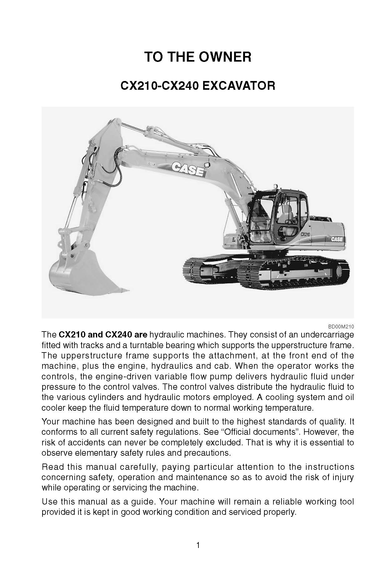 CASE CX210 / CX240 – Operator’s Manual | 🇪🇳 EN | 244 pages
