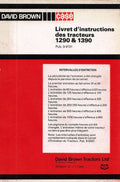 David Brown (CASE) 1290, 1390 | Livret d’instructions en français | PDF 122 pages
