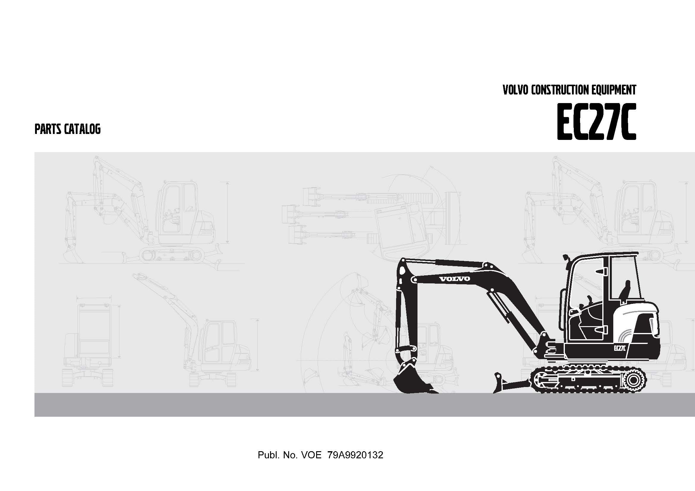 VOLVO EC27C | Catalogue de pièces de rechange | 5 langues EN FR DE ES SV | 433 pages