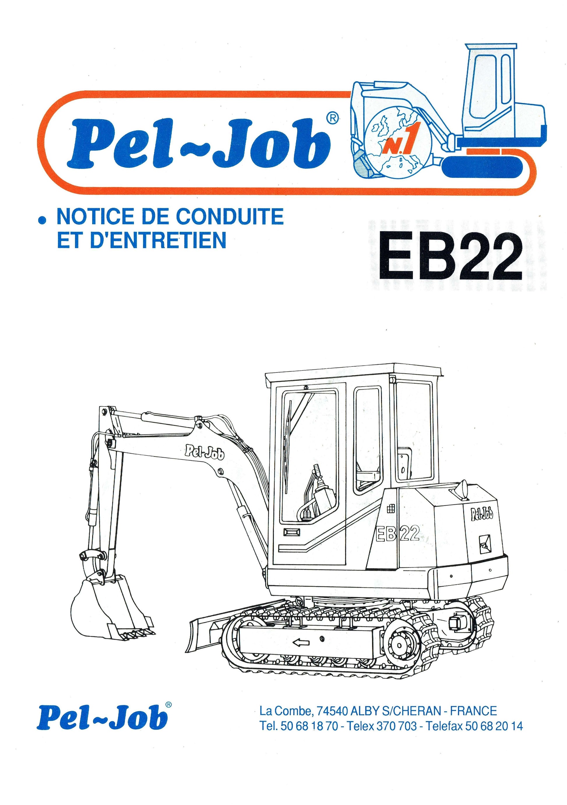 PEL-JOB EB22 Notice de conduite et d'entretien - 76 pages (Français) Nomanuals