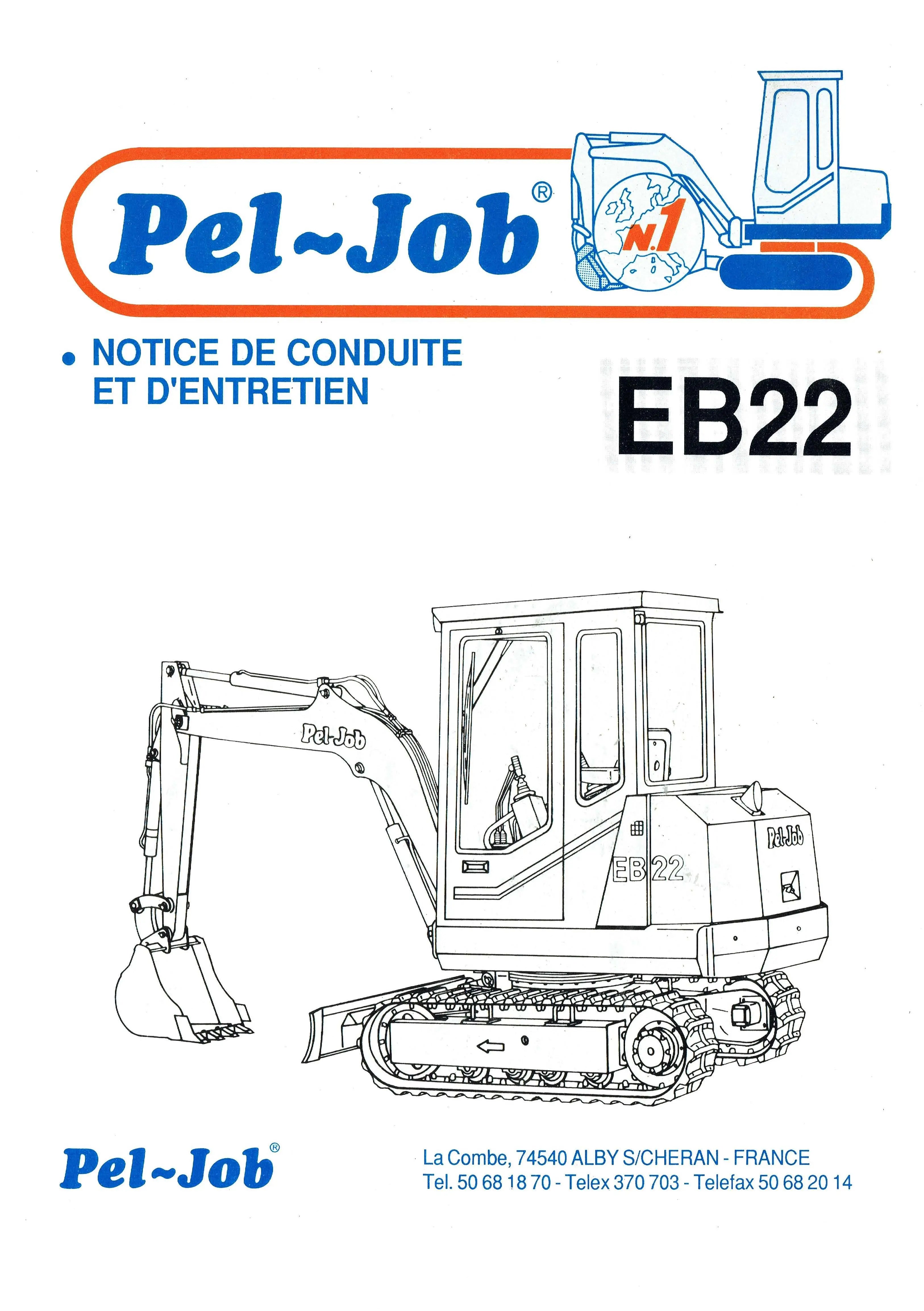PEL-JOB EB22 Notice de conduite et d'entretien - 76 pages (Français) Nomanuals