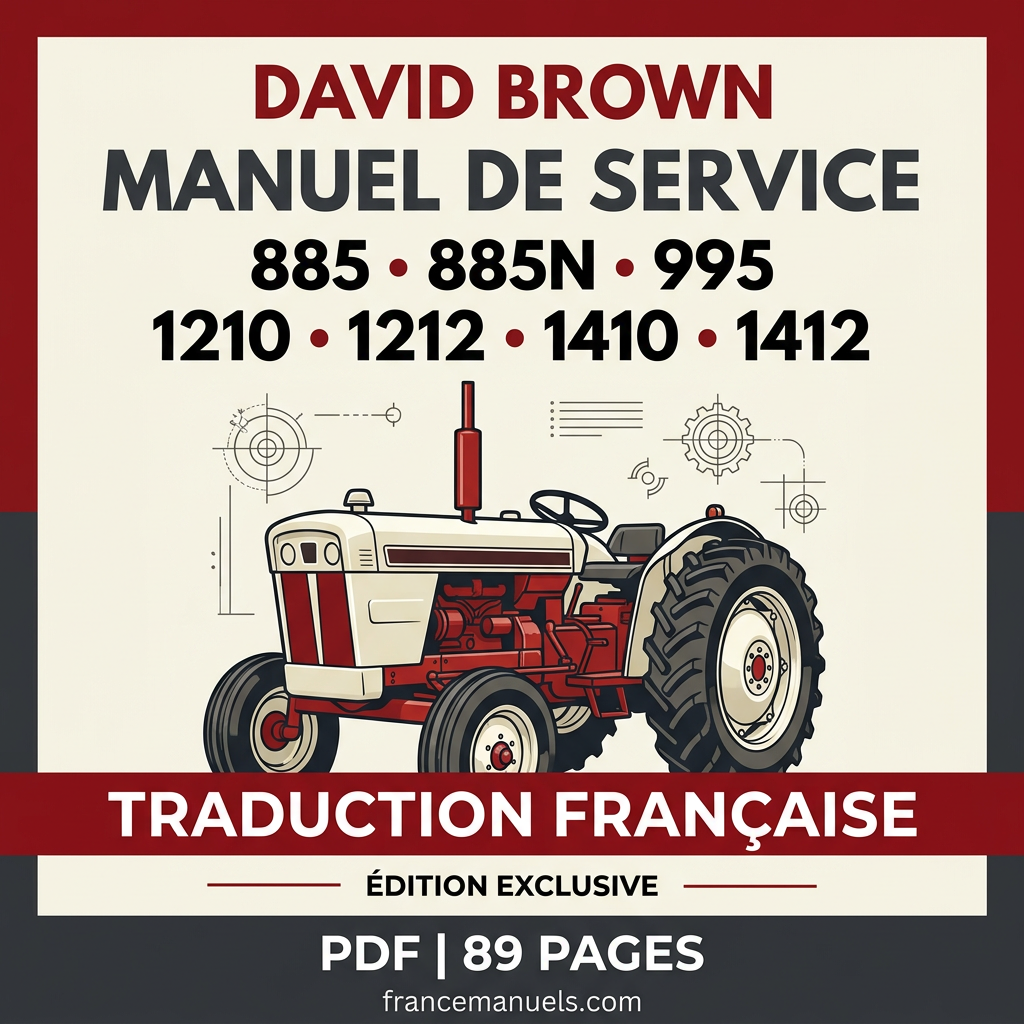 Couverture du manuel de service David Brown traduit en français