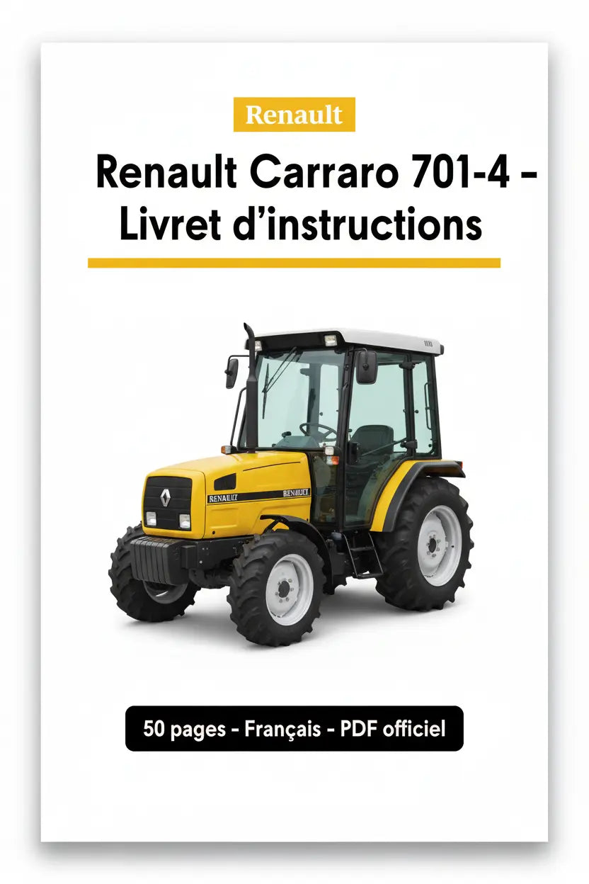 Renault Carraro 701-4 R7278 – Livret d'instructions Français 50 pages PDF