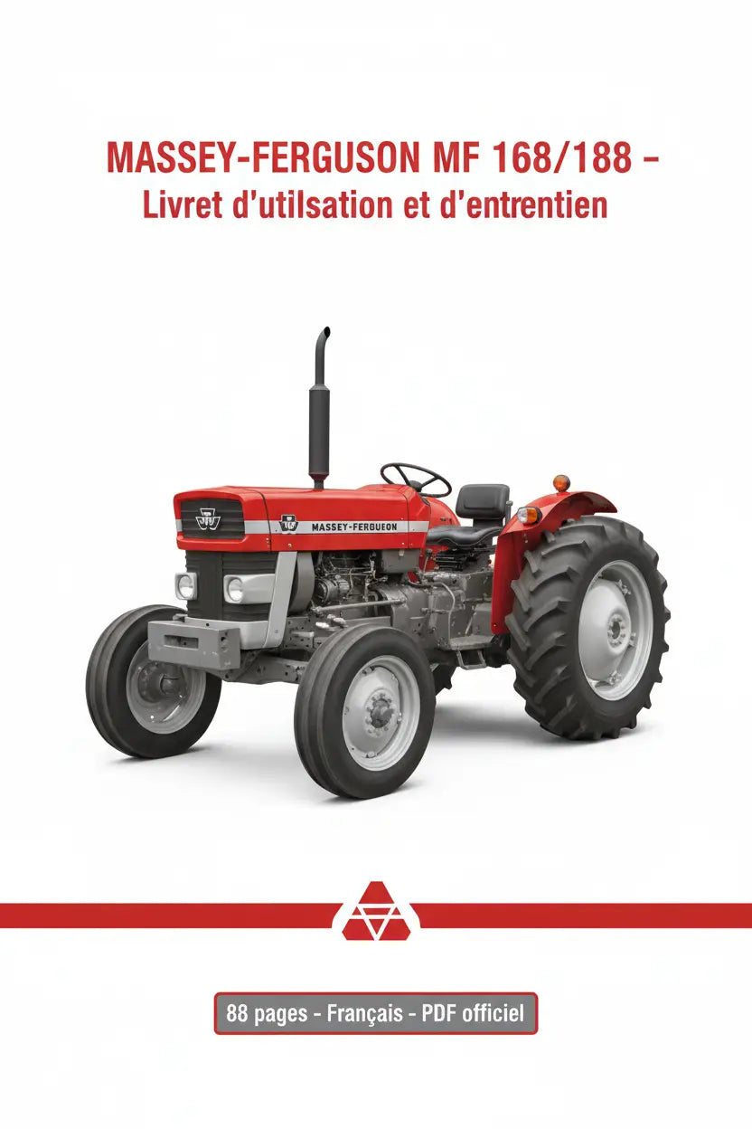 Massey-Ferguson MF 188 – Livret d'utilisation et d'entretien Français 88 pages PDF