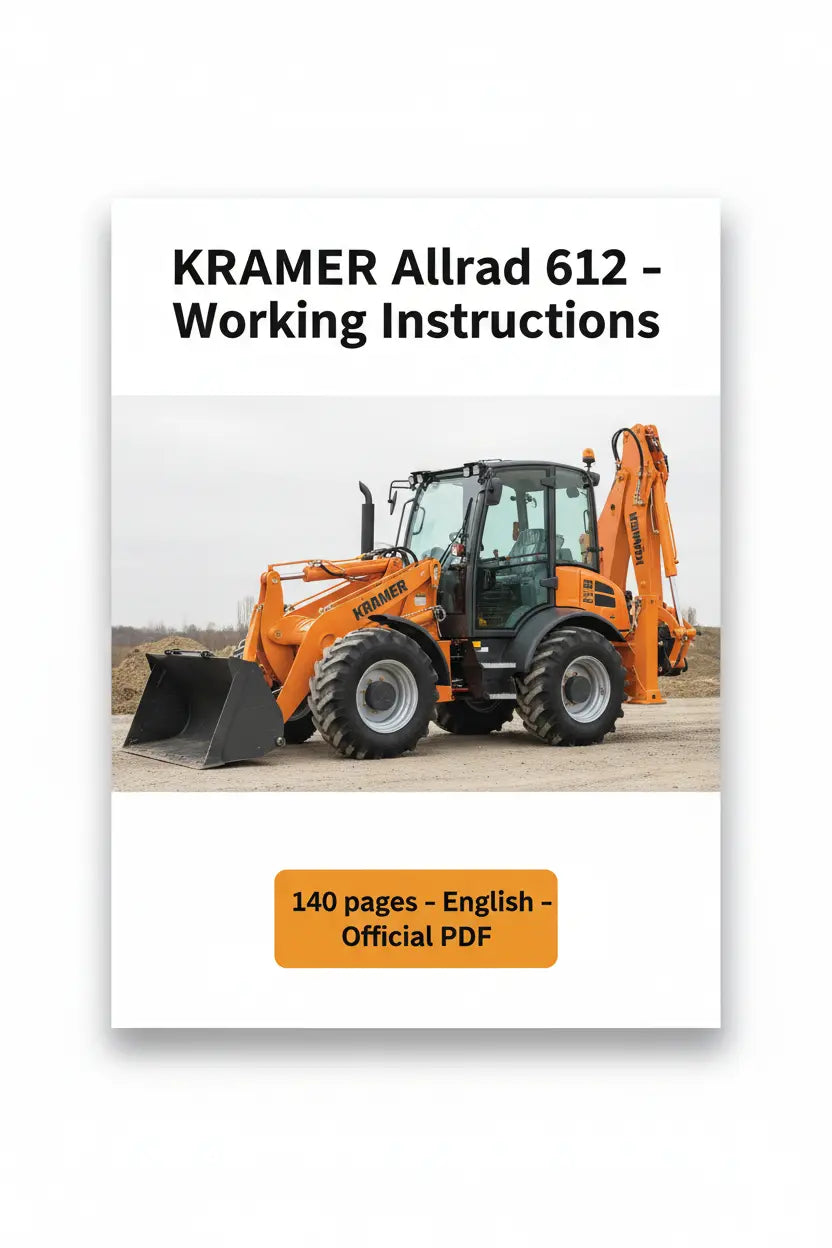 KRAMER Allrad 612 Tractopelle – Manuel Utilisateur 140 pages PDF Anglais