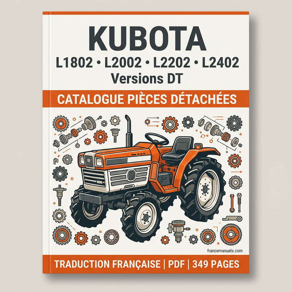 Nouvelle couverture du catalogue de pièces Kubota