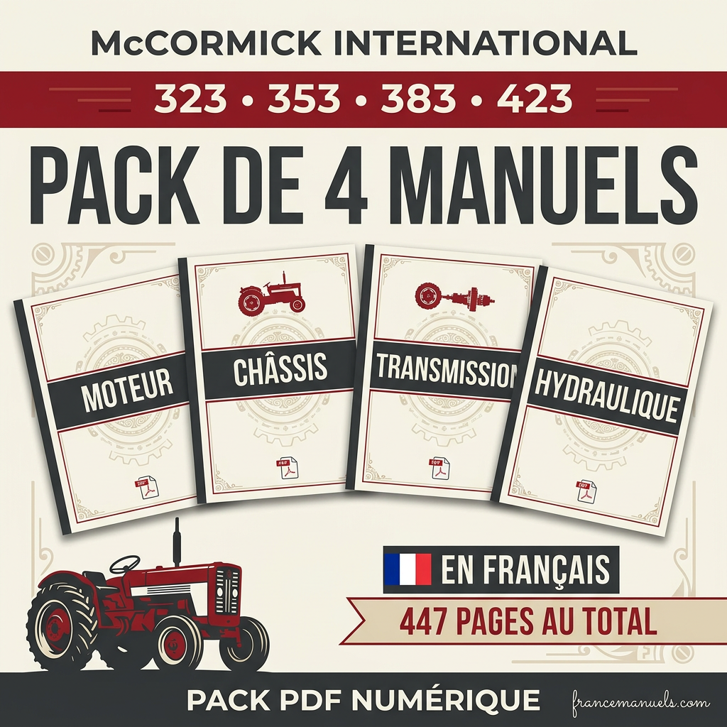 Pack de 4 manuels McCormick International 323 353 383 423