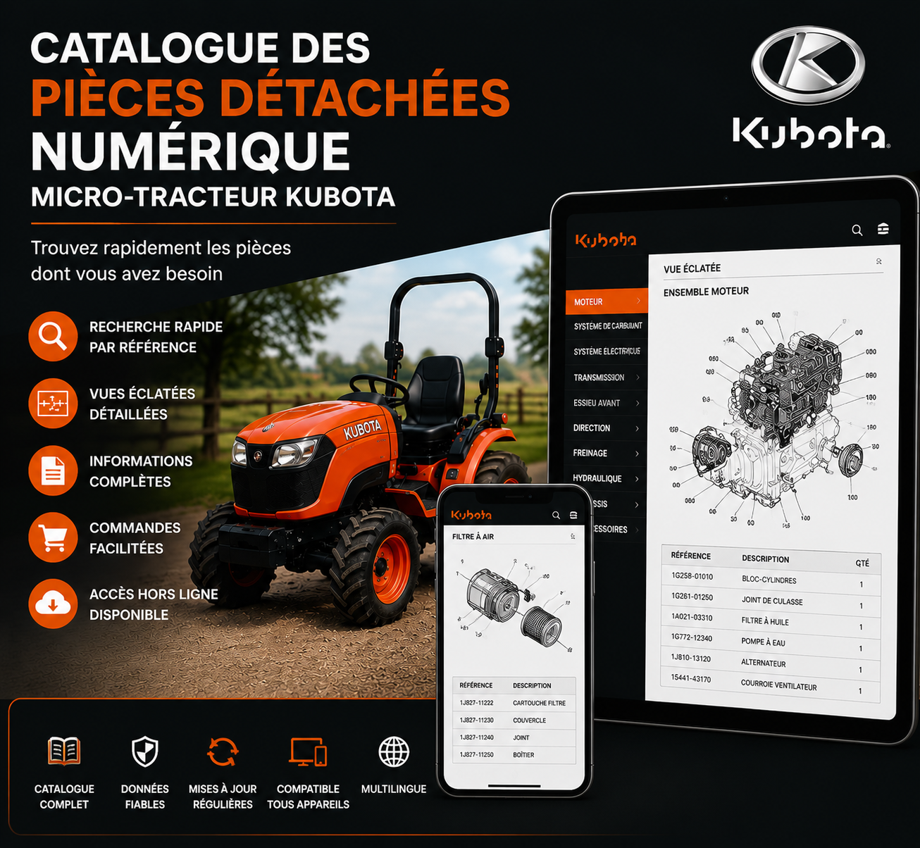 Manuel technique micro-tracteur Kubota