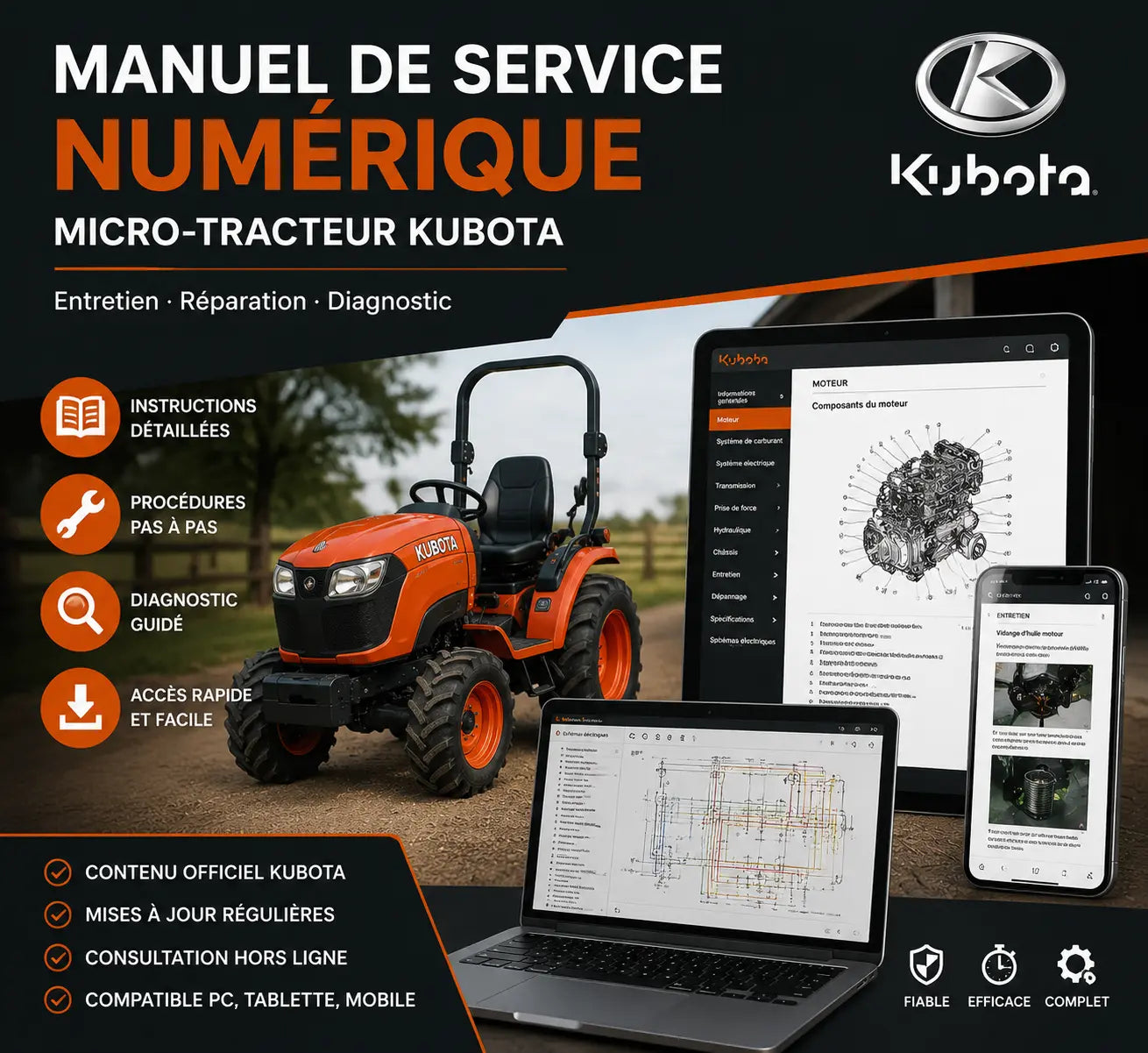 Manuel technique micro-tracteur Kubota francemanuels.com