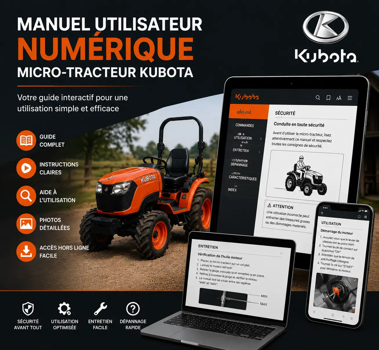 Manuel technique micro-tracteur Kubota francemanuels.com